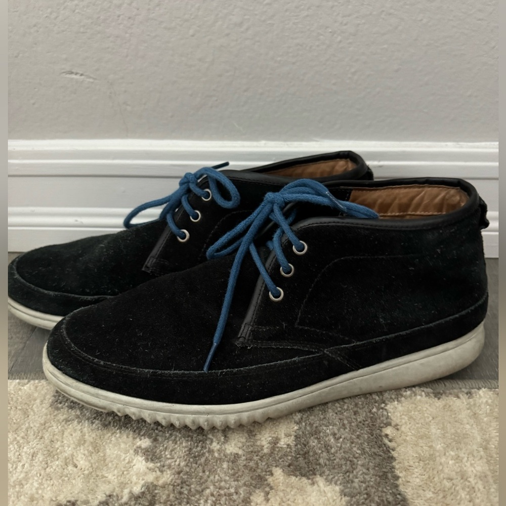 Driver's Club USA Men's Black Suede and Leather Chukka Ankle Boots Size 11
